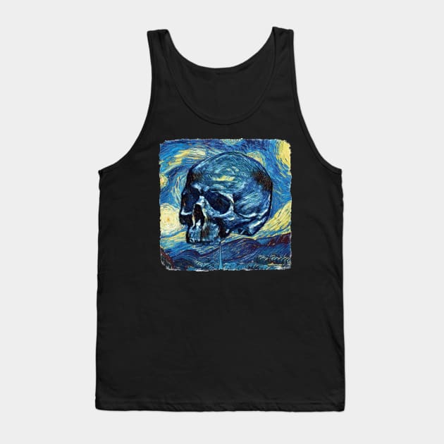 Skull Van Gogh Style Tank Top by todos